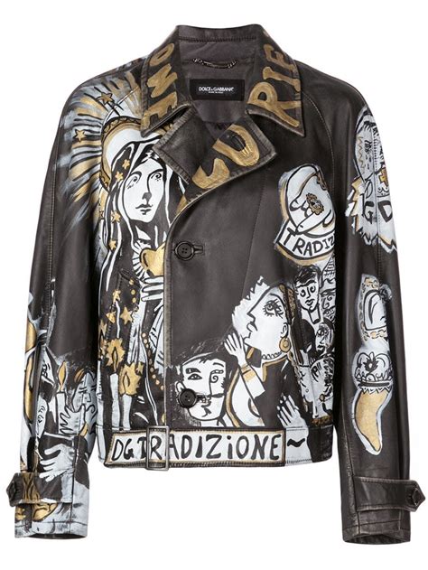 dolce gabbana lederjacke giubbotto|Dolce & Gabbana Leather Jackets for Women .